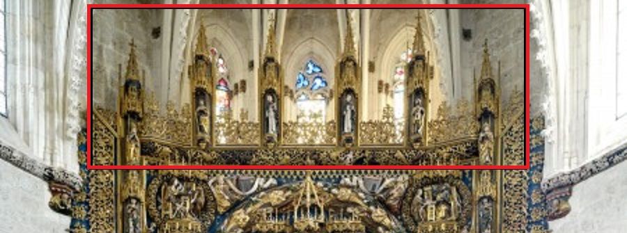 retablo barroco pinaculos superiores