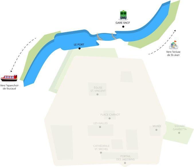 El Canal del Midi a su paso por Carcassonne