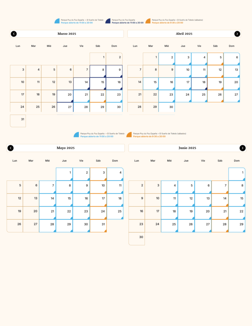 calendario puy du fou 1