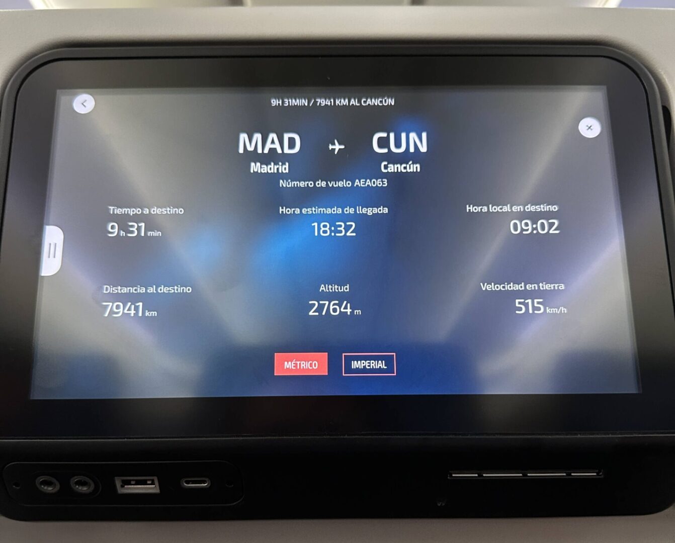 información del vuelo a Riviera Maya
