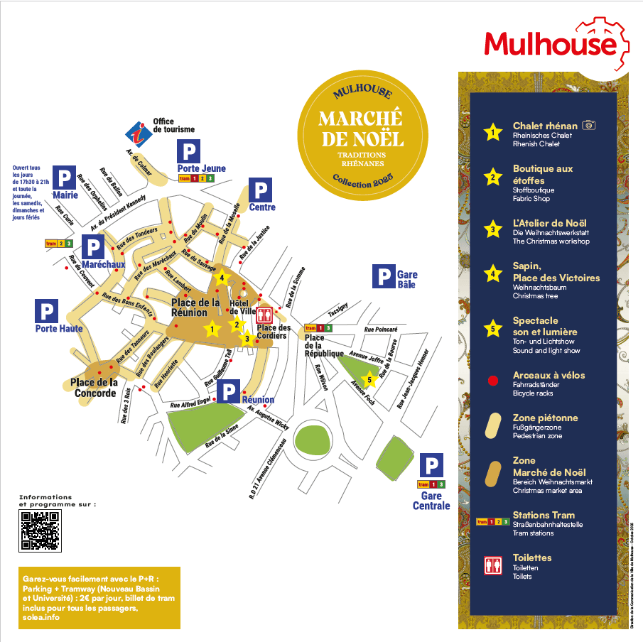 plano mercados navidad Mulhouse 2025