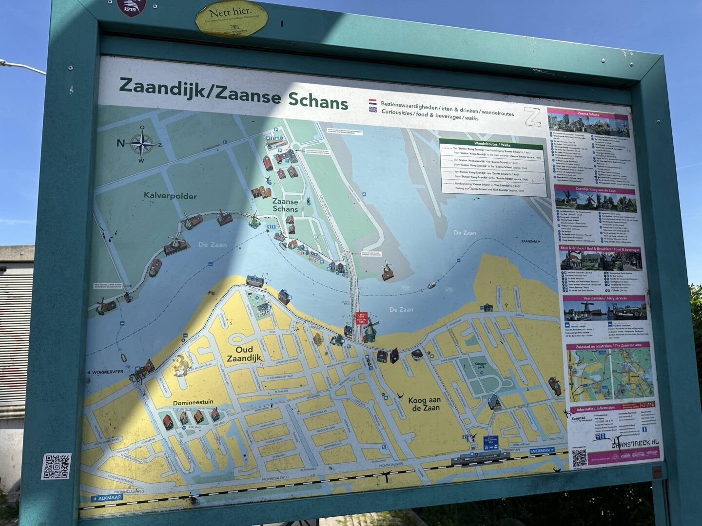 mapa zaanse schans